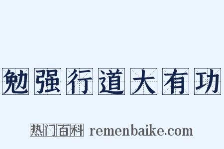 勉强行道大有功是什么意思的图片